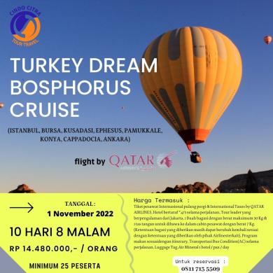 TOUR TURKEY DREAM + BOSPHORUS CRUISE 10D8N (ISTANBUL – BURSA – KUŞADASI - EPHESUS – PAMUKKALE
