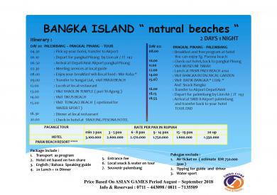 "Konsorsium ASITA Sumsel " PALEMBANG & BEYOND Periode ASIAN GAMES Aug - Sept 2018