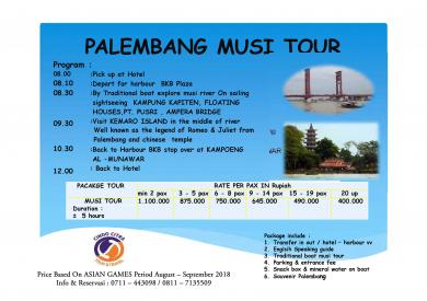 "Konsorsium ASITA Sumsel " PALEMBANG & BEYOND Periode ASIAN GAMES Aug - Sept 2018