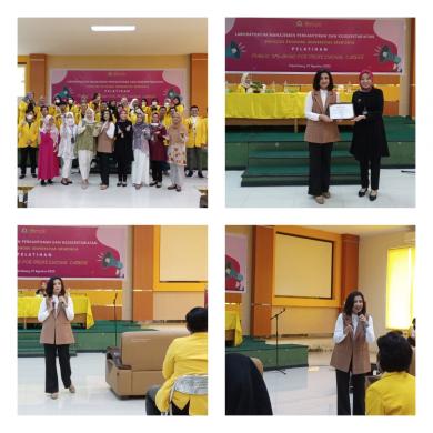 PELATIHAN PUBLIC SPEAKING FOR PROFESSIONAL CAREEN, FAKULTAS EKONOMI UNIVERSITAS SRIWIJAYA