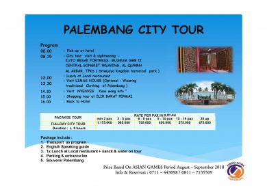 "Konsorsium ASITA Sumsel " PALEMBANG & BEYOND Periode ASIAN GAMES Aug - Sept 2018