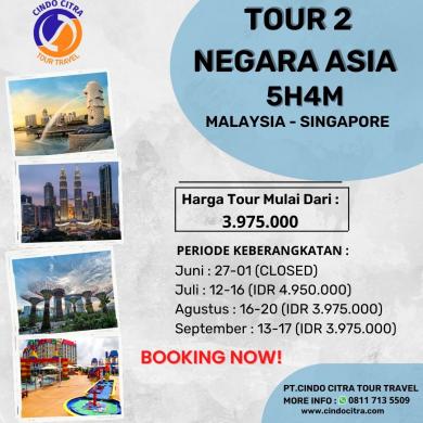 Tour 2 Negara Asia 5H4M (Malaysia-Singapore)