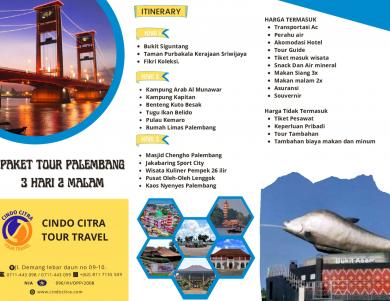 PAKET CITY TOUR PALEMBANG 3D2N